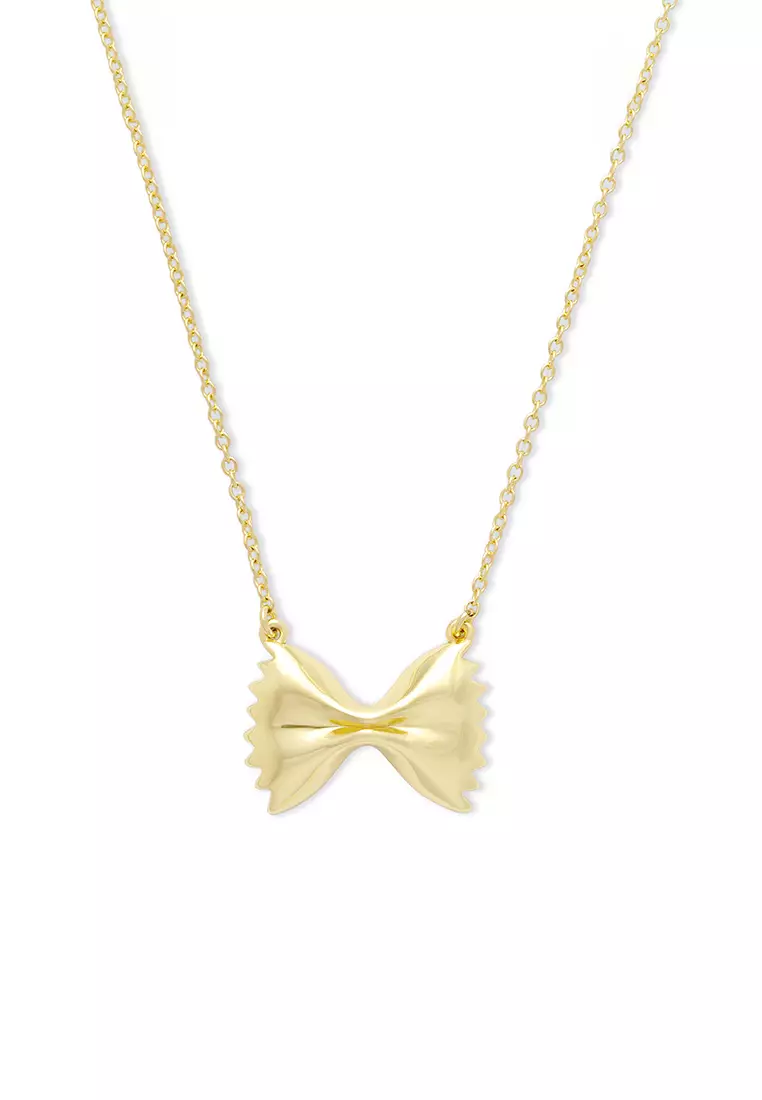 Bow Tie Pasta Gold Necklace