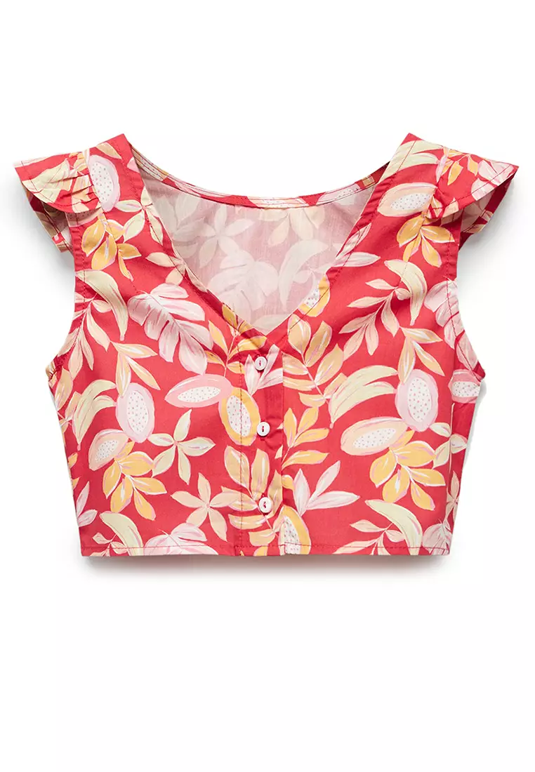 Printed Crop Blouse