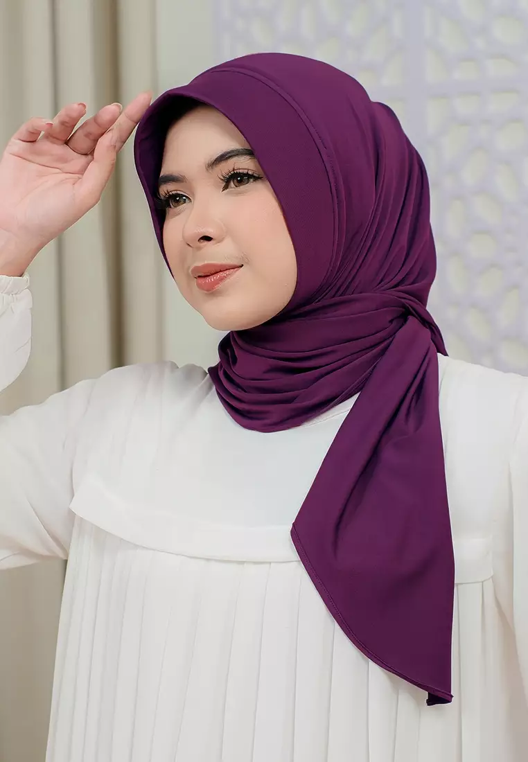 HIJAB INSTAN SOFTPAD AMEENA - BURGUNDY