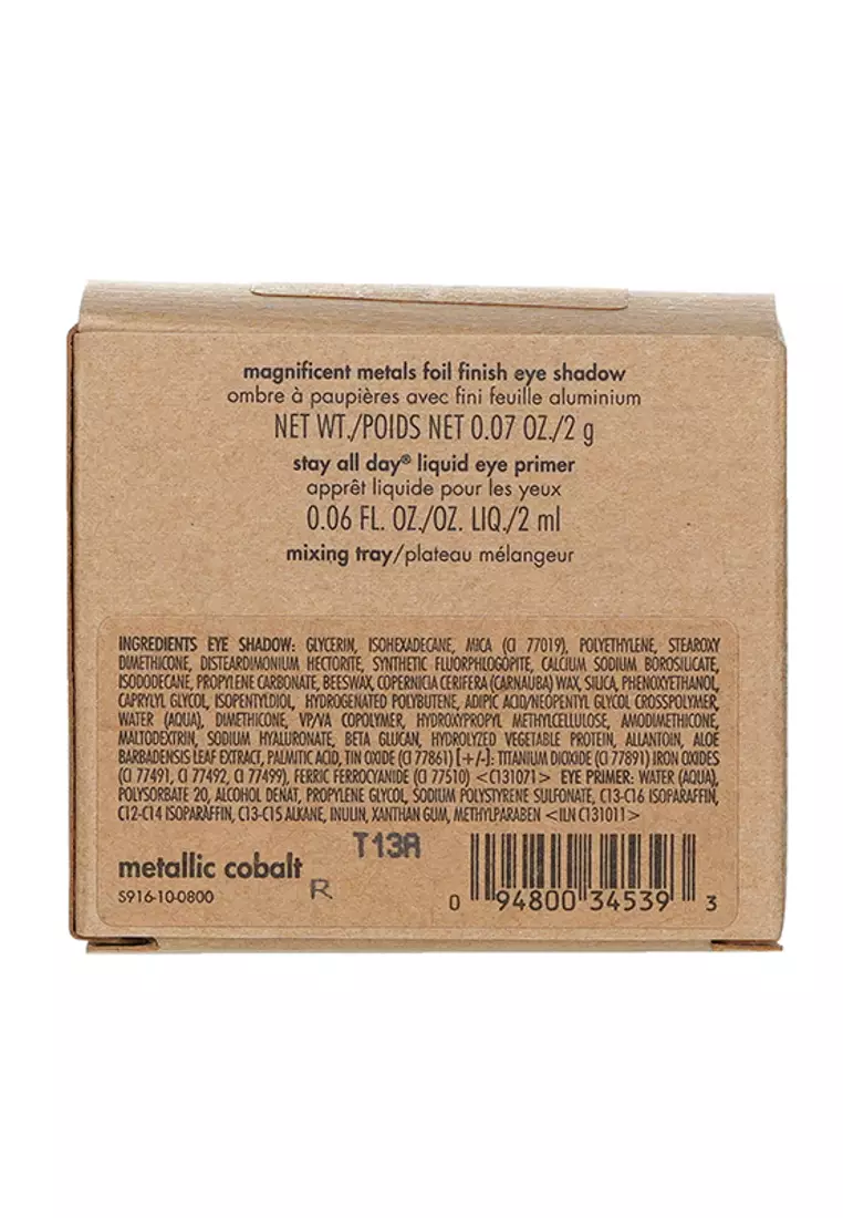 STILA - Magnificent Metals Foil Finish Eye Shadow With Mini Stay All Day Liquid Eye Primer - Metallic Cobalt 2pcs