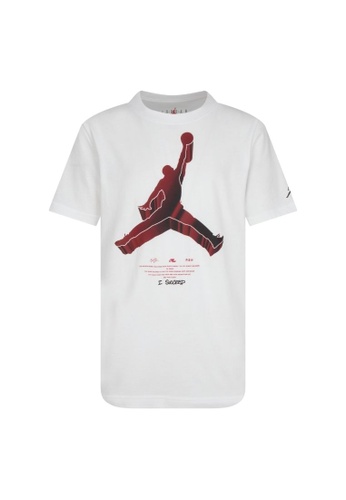 Jordan white Jordan Boy's Jumpman x Nike Action Short Sleeves Tee - White 83253KA480DAFAGS_1
