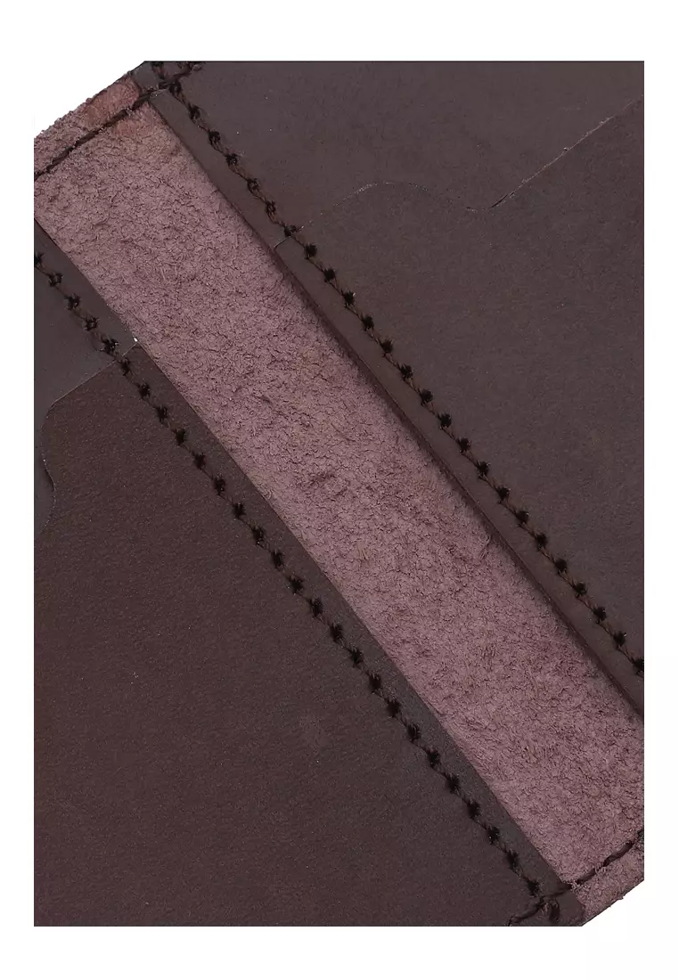 Zackly Card Holder Wallet Dompet Kartu Handmade Many Slot Material Genuine Leather 025 ORIGINAL - Brown