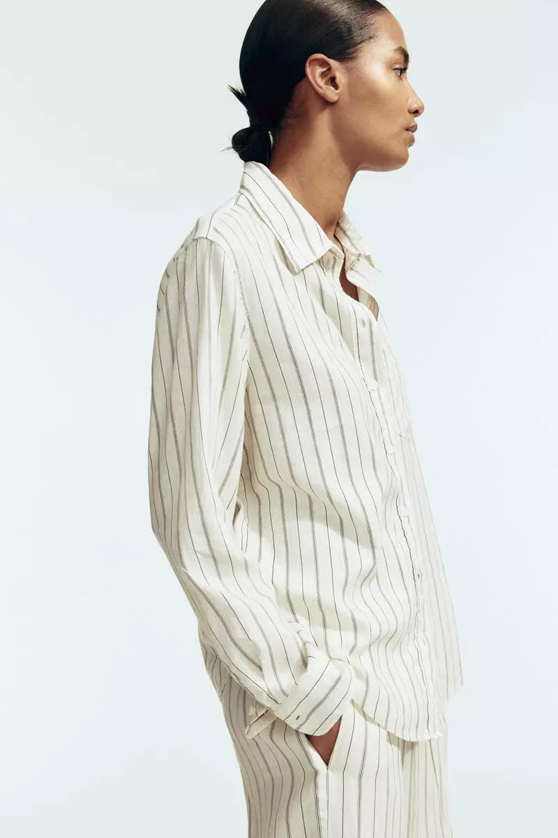 Linen-blend shirt
