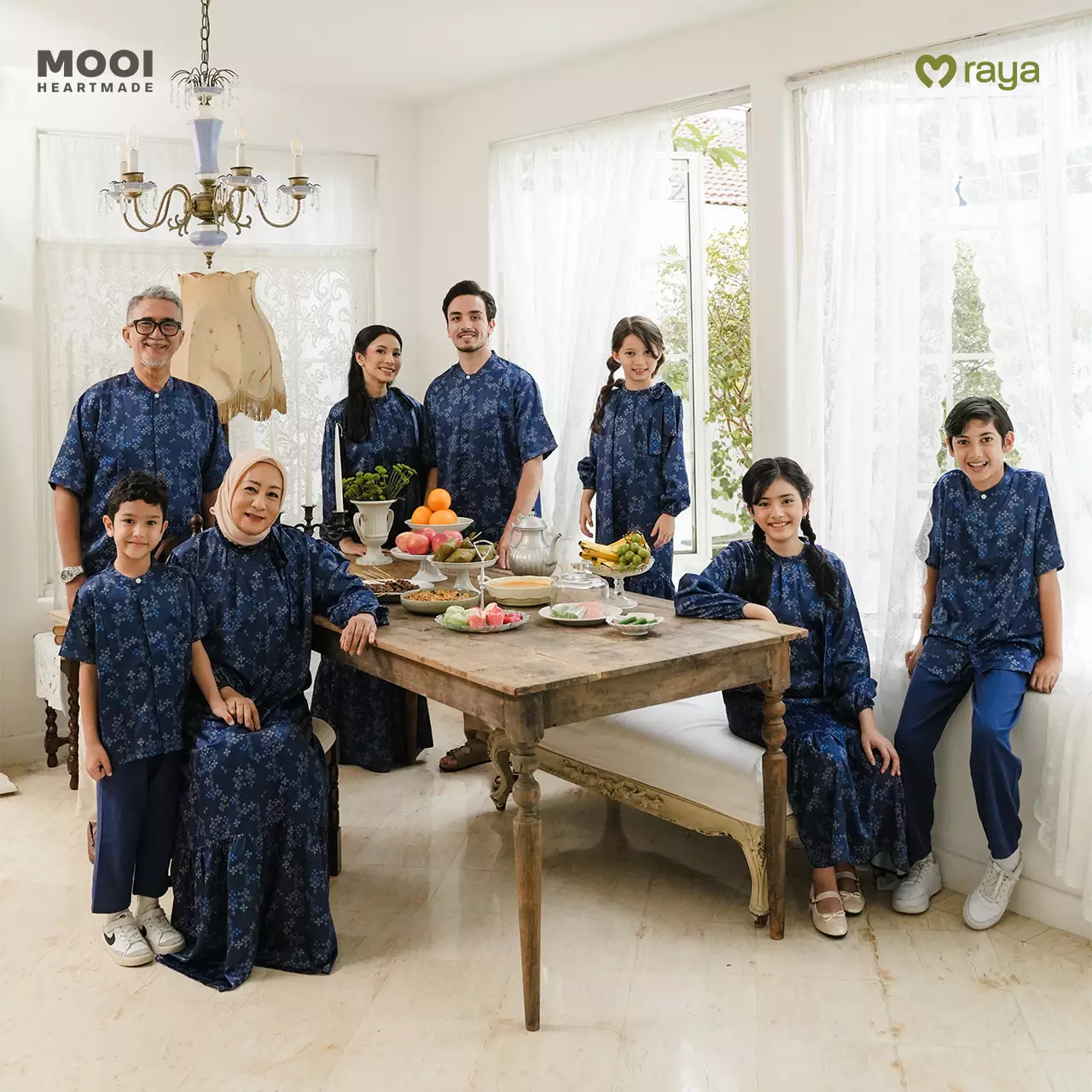 Mooi Dress Anak Gamis Anak Perempuan Raya Collection Nusrah Gamis Nawasena Series - Deep Navy