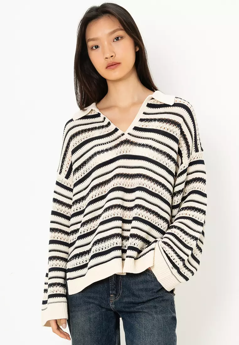 Buy Tommy Hilfiger Crochet Relaxed Polo Sweater Tommy Mainline