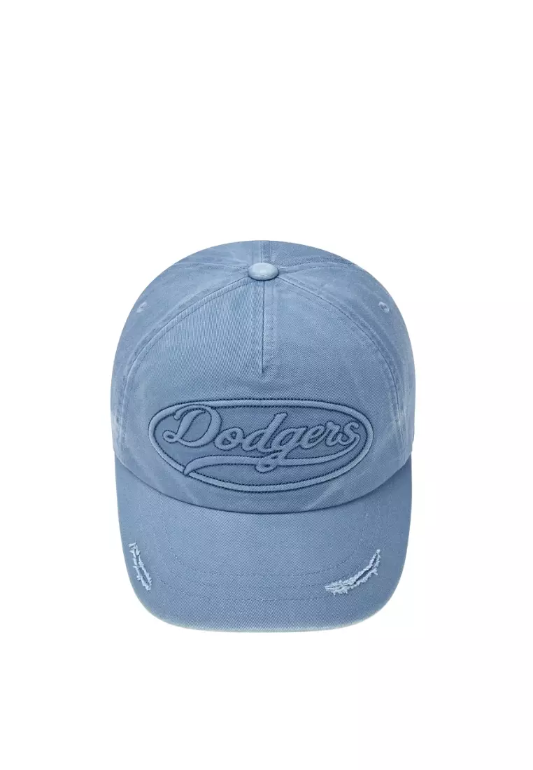 Varsity Vintage Tone Tone Cursive Unstructured Ball Cap - LA Blue