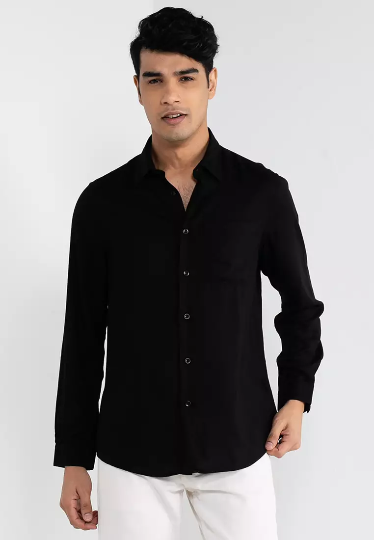 Buy Electro Denim Lab Viscose Long Sleeves Shirt Online | ZALORA Malaysia