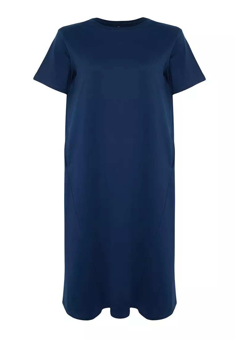 Plus Size Cotton Midi T-Shirt Dress