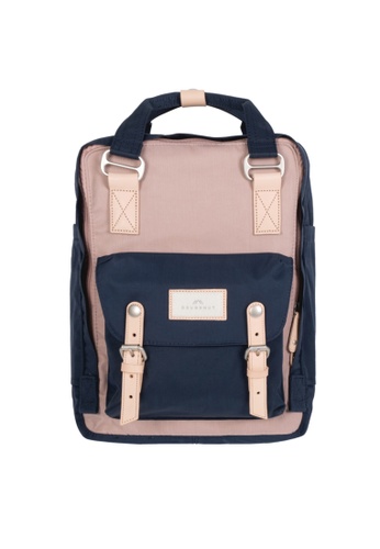 macaroon light pink x navy backpack