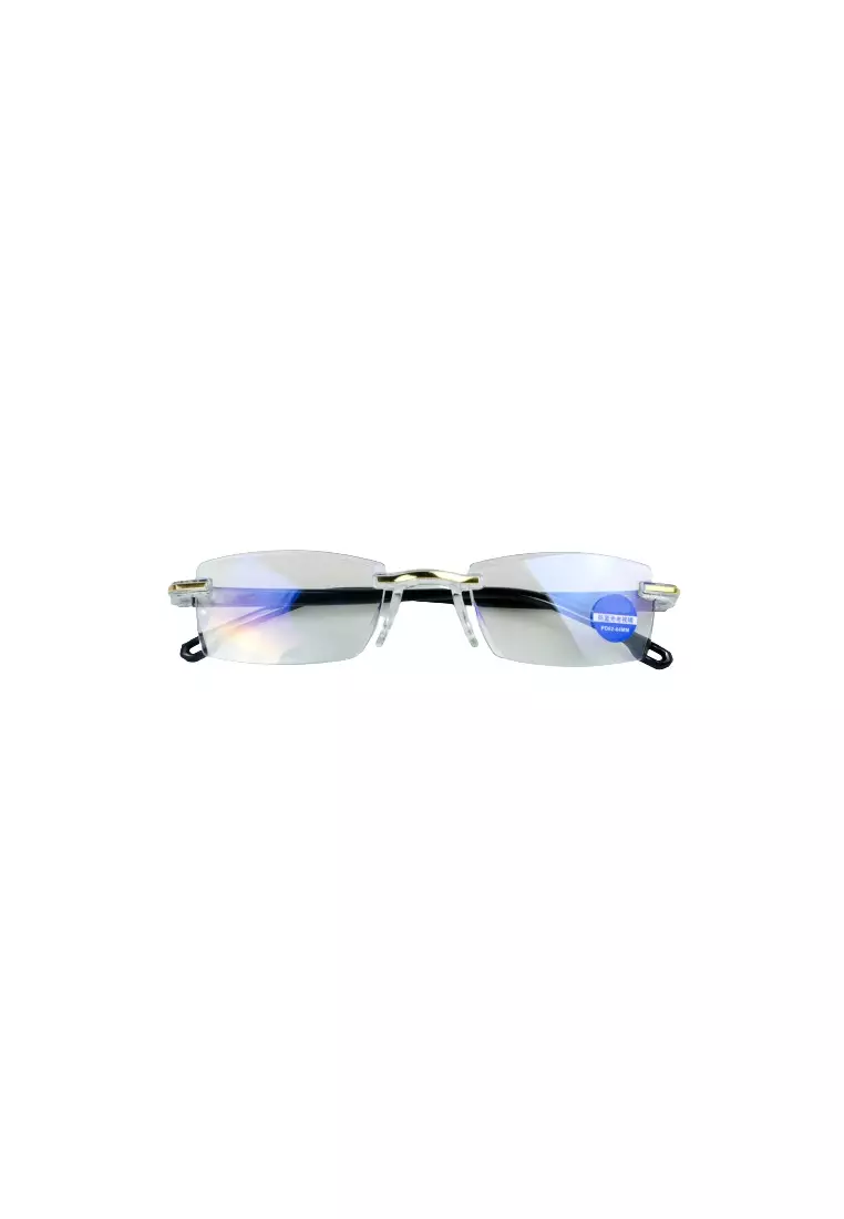 Kacamata Baca Rabun Dekat Frameless Anti Blue Light Glasses Plus - Black Gold
