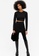 Monki black Long Sleeve Crop Top With Cut Out Back 629FAAAE21CEB7GS_4