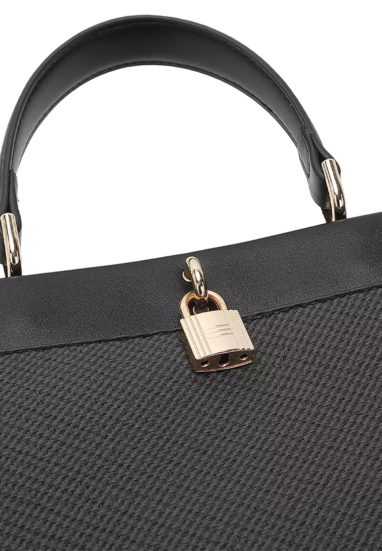 Women's Top Handle Bag / Sling Bag / Crossbody Bag / Shoulder Bag (Tas Tangan Wanita / Tas Selempang Wanita / Tas Bahu Wanita) - Hitam