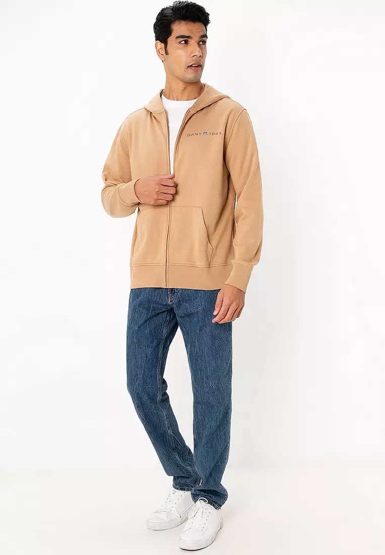 Printed Graphic Zip Hoodie