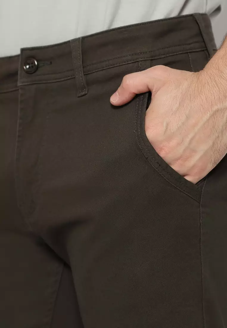 POLICE Celana Chino Pendek Cotton Premium Regular Fit Pria