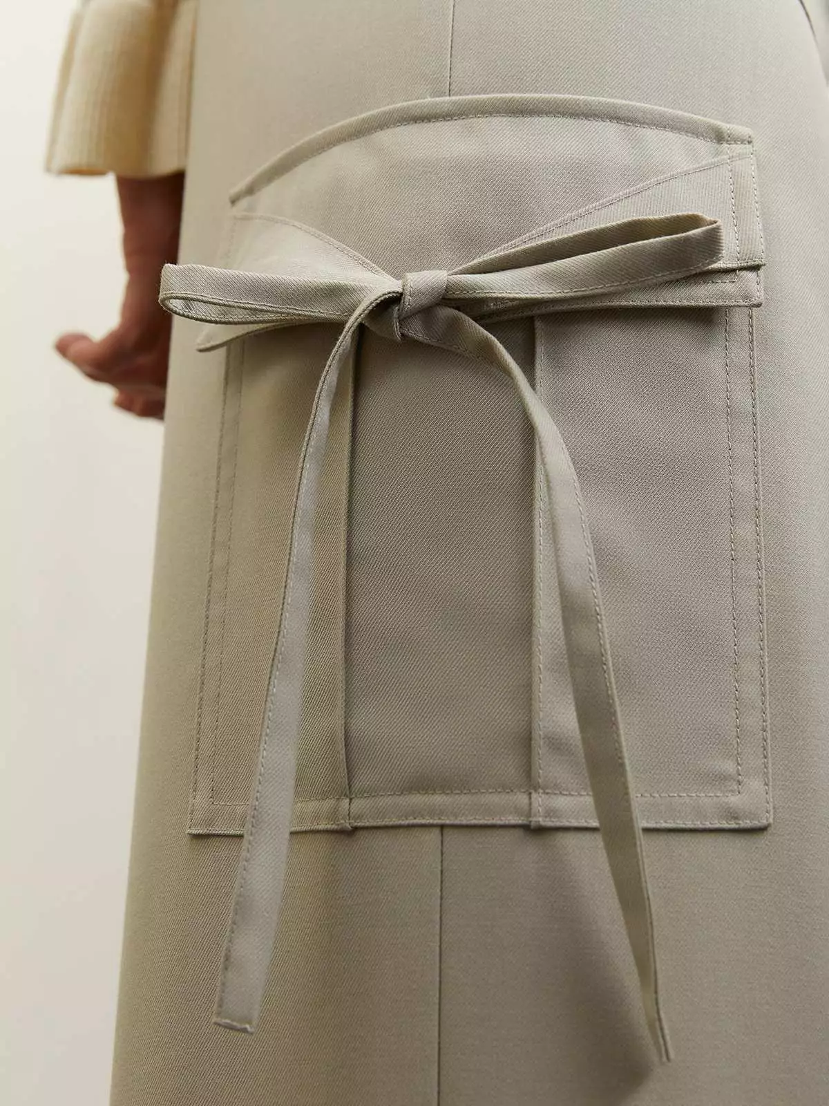 Bow Cargo Pants - Beige