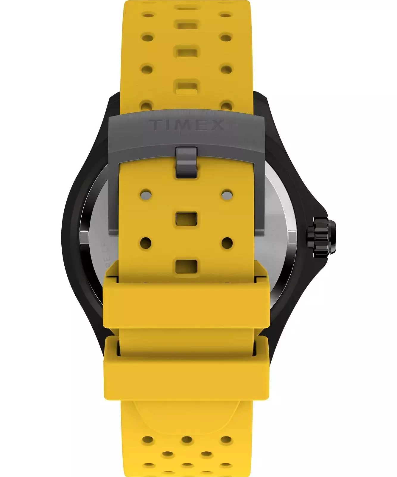 Jam Tangan Pria Timex Deepwater Meridian 200 Black Dial Yellow Rubber Strap TW2W81700V5 Original