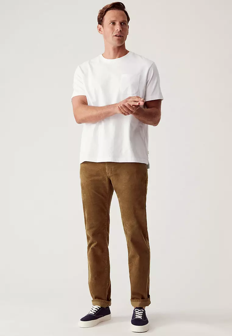 Straight Fit Corduroy 5 Pocket Trousers