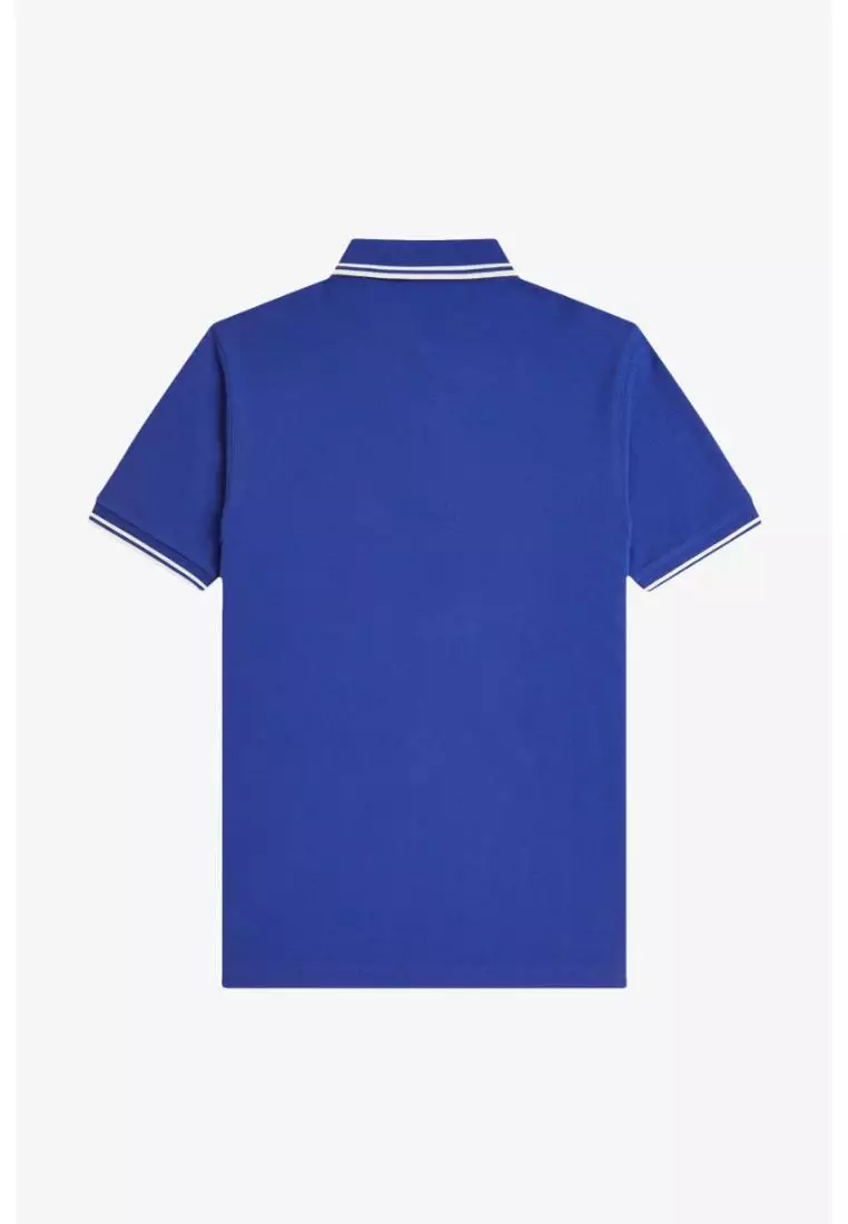 Fred Perry M3600 Twin Tipped Fred Perry Shirt (Soho Eclipse / Snow White)