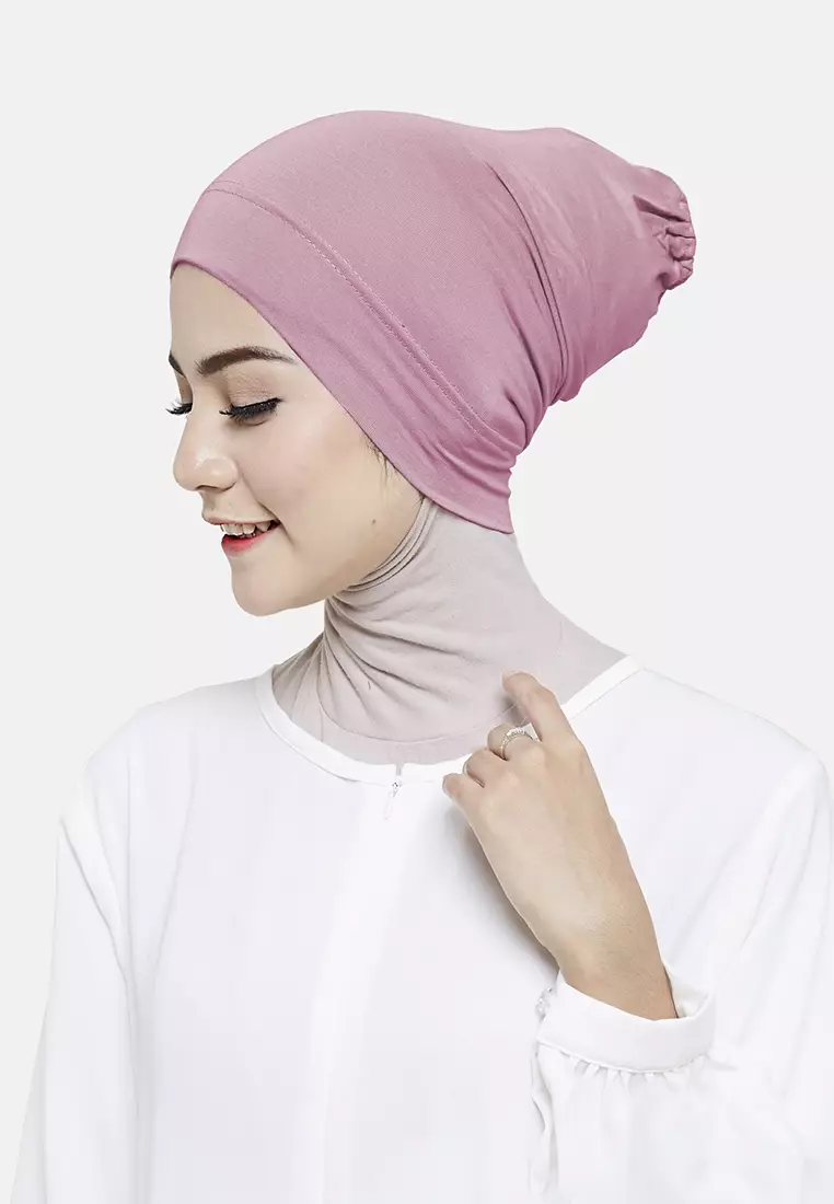 Cotton Bee - Inner Rayon Basic | Ciput Hijab Karet | Dalaman Kerudung - Pink
