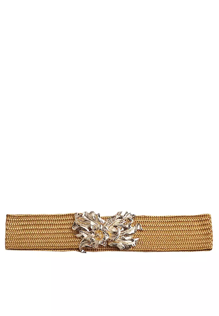 Elasticated online gold belt