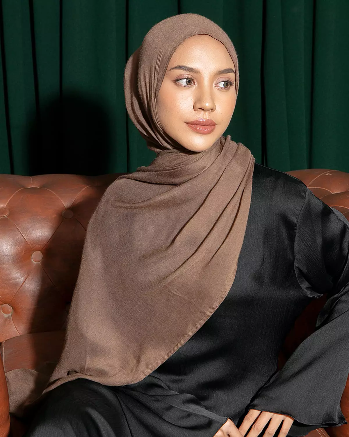 Viscose Pashmina Nour Shawl Coffee NEW
