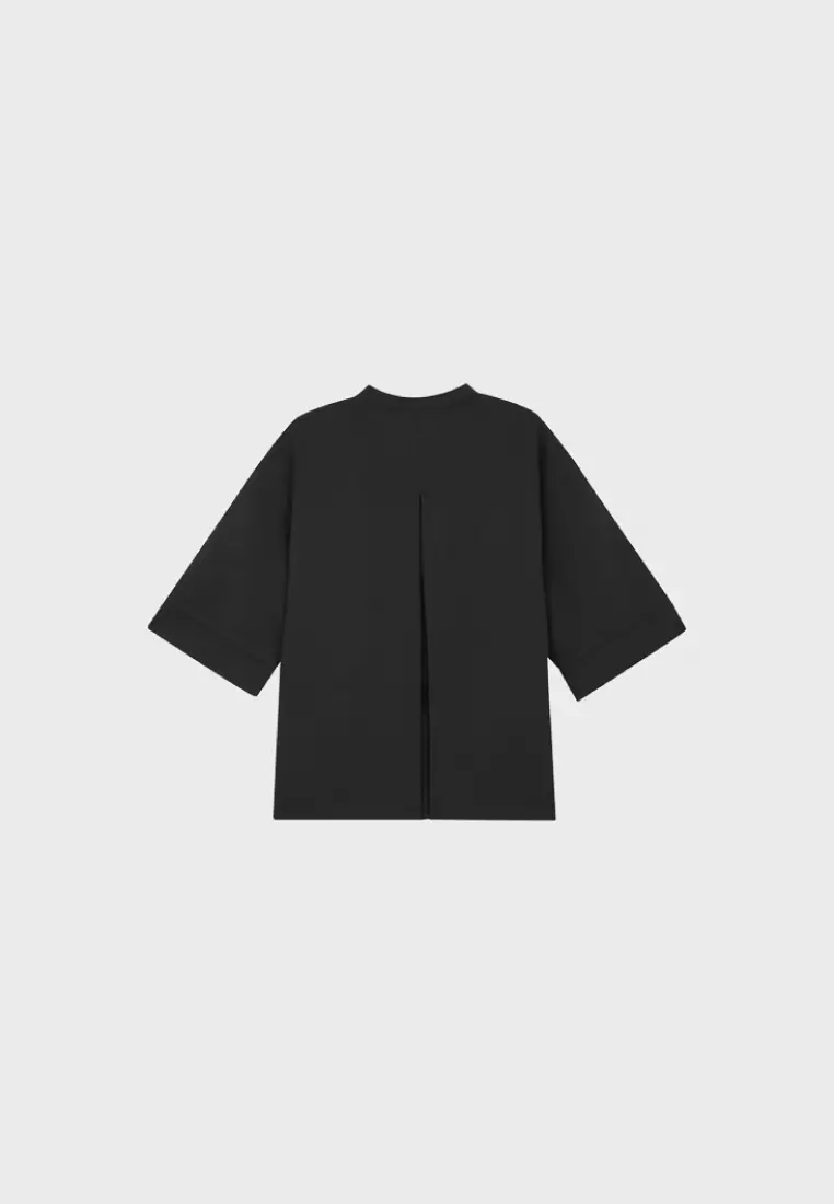 Black Short Sleeve Casual Jacket