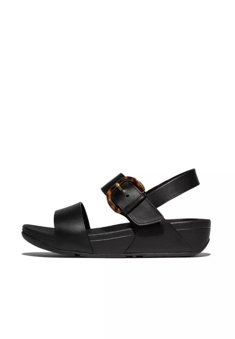 FITFLOP Lulu Resin-Buckle Leather Back-Strap Sandals