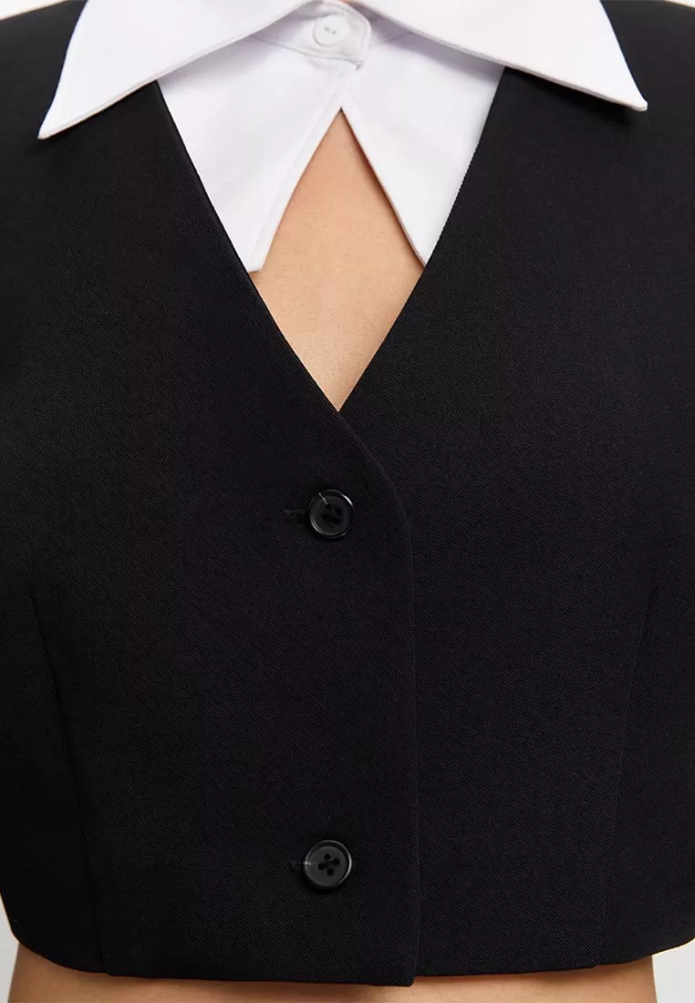 Layered Cropped Blazer