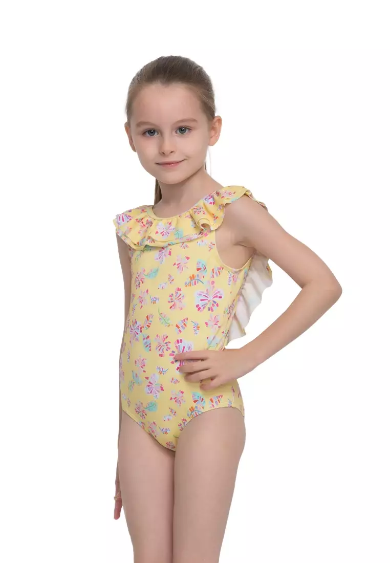 Sunseeker Girl Butterfly Ruffles Swimsuit