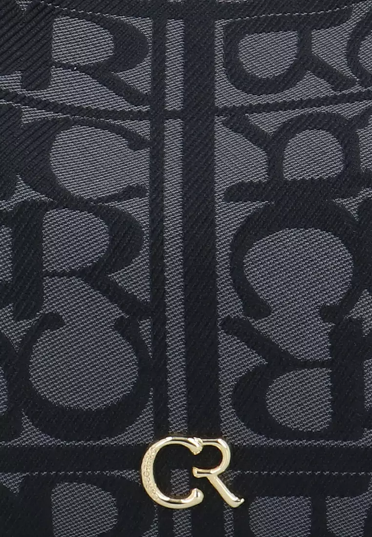 Carlo GEO Jacquard Shoulder Bag II - Black