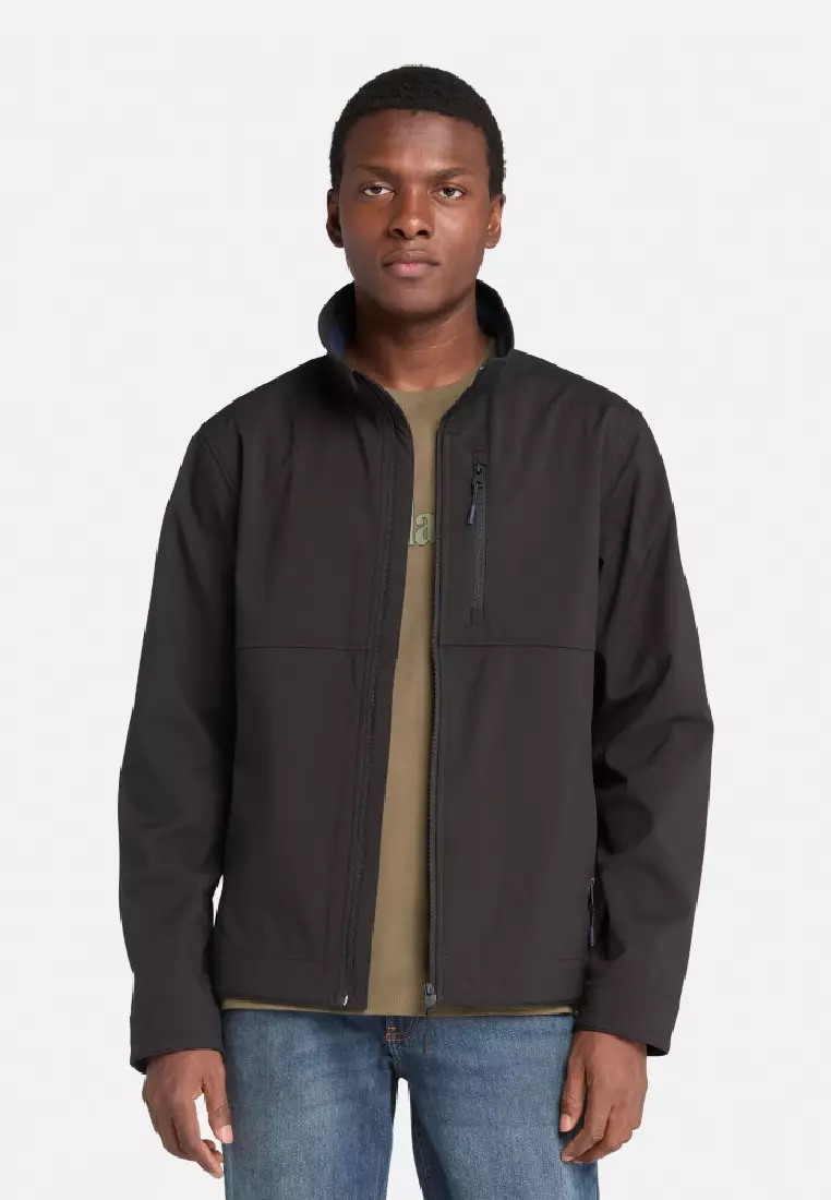 男款防風全拉鍊軟殼外套