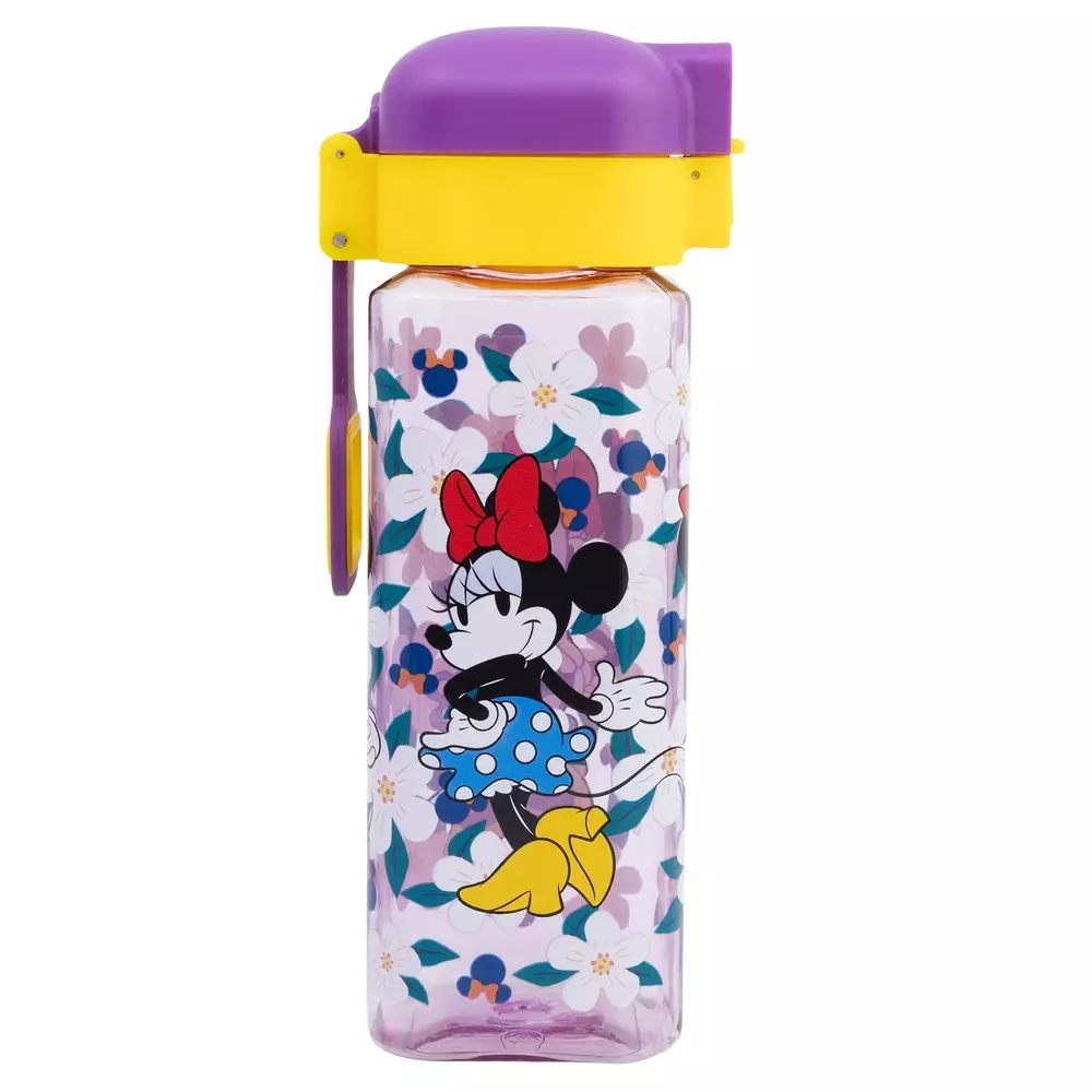 Disney Stor  Safelock Square Ecozen Plastic Water Bottle Mickey 550ml - Botol Minum Anak Anti Bocor BPA Free