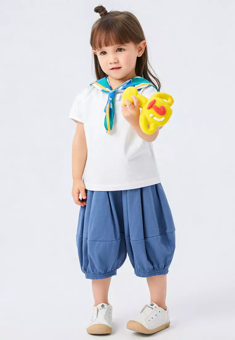 女小童针织裤子亲肤吸湿透气宽松灯笼裤