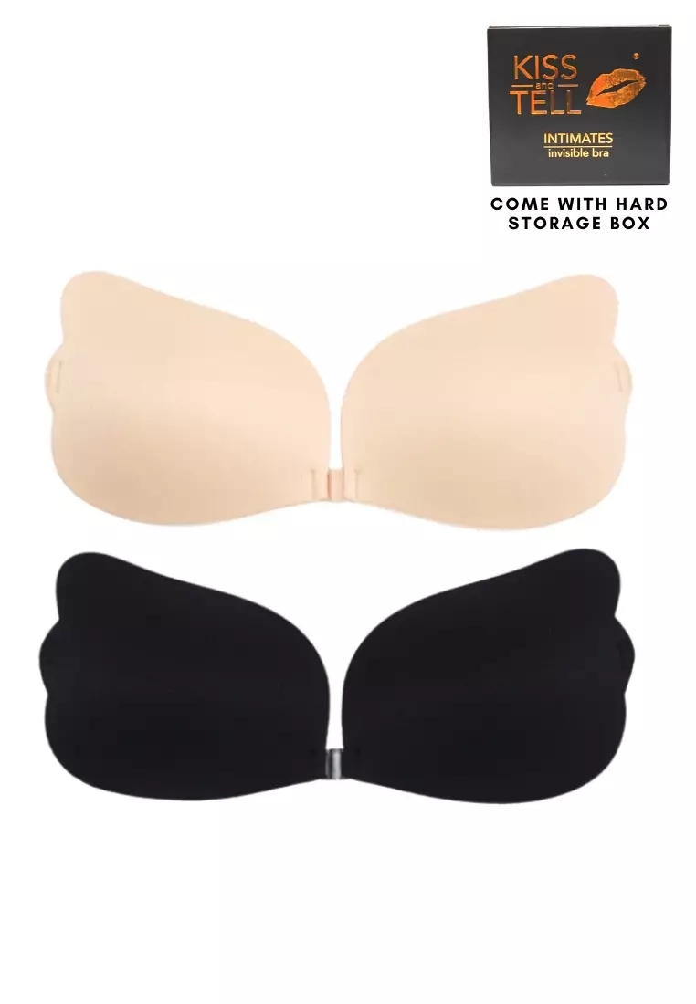 Love Knot [2 Packs] Nu Bra Seamless Invisible Reusable Adhesive Push Up  Nubra Stick On Wedding Silicon Strapless Bra Tube Bra in Black 2024, Buy  Love Knot Online