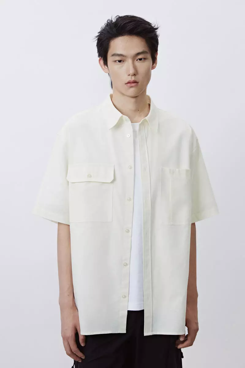 Loose Fit Short-sleeved Oxford shirt