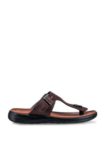 Louis Cuppers brown Toe Post Sandals 2A4A2SHCA9B0DCGS_1
