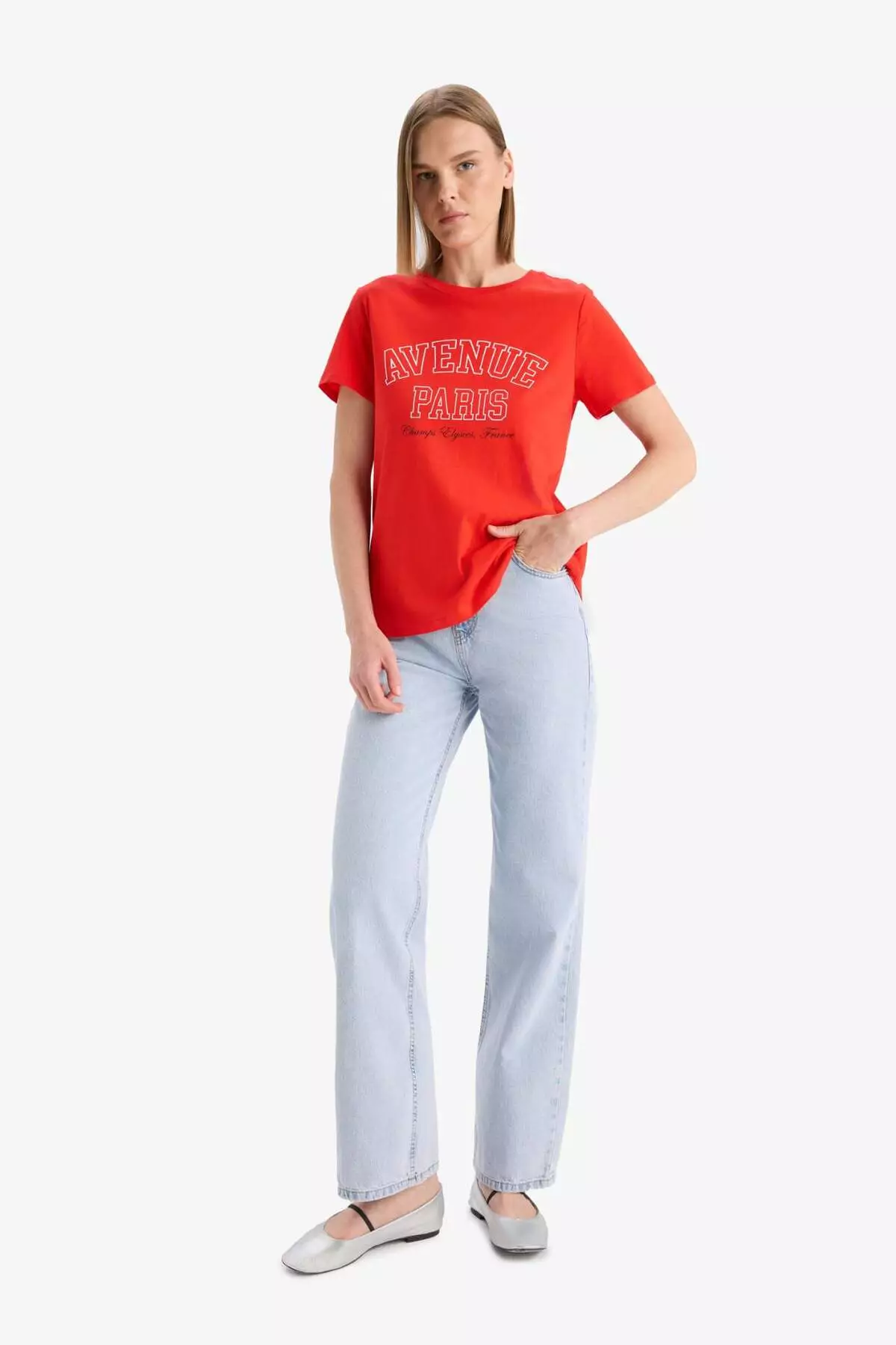 Regular Fit Crew Neck Printed Combed Cotton Short Sleeve T-Shirt F5882Ax25Sm