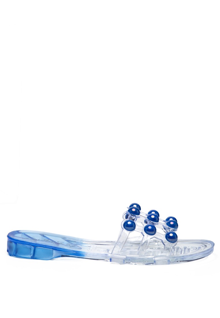 Jelly Gems Slip-On Flats in Blue
