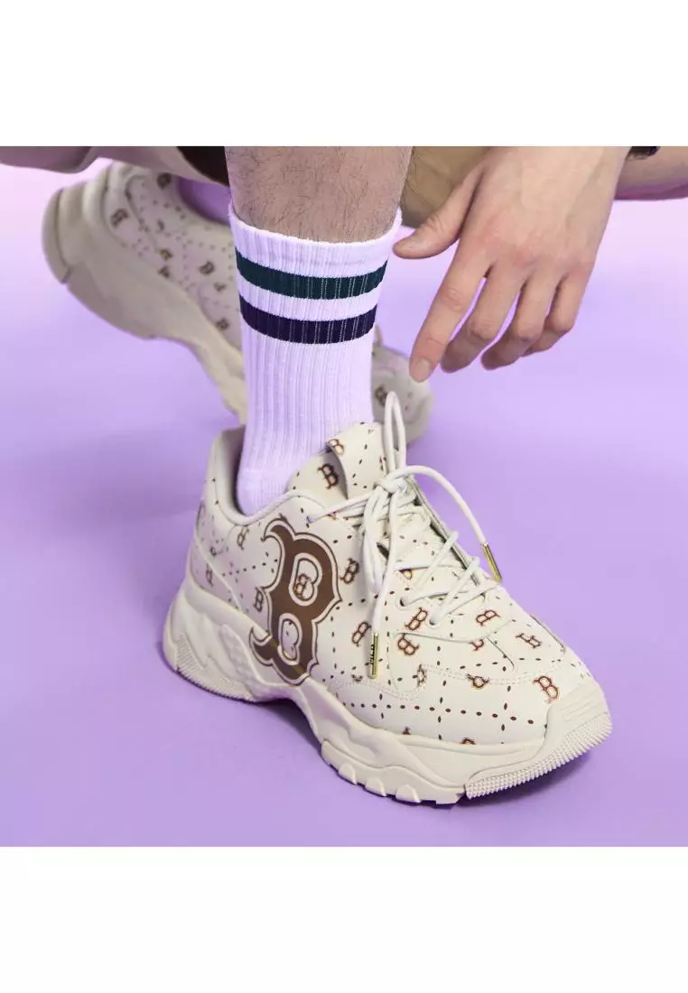 MLB BIGBALL 波士頓紅襪隊 MONOGRAM CHUNKY SAFFIANO 鞋