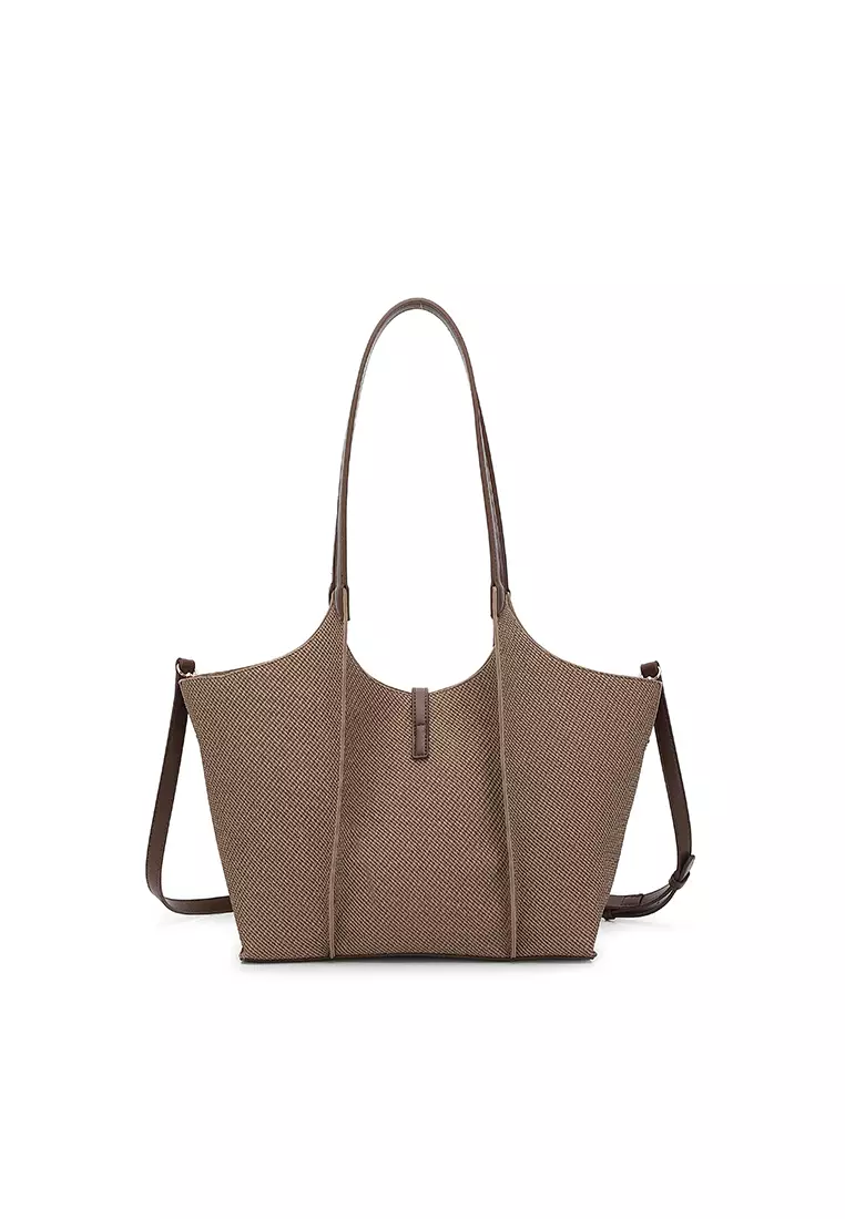 Women's Top Handle Bag / Sling Bag / Crossbody Bag / Shoulder Bag (Tas Tangan Wanita / Tas Selempang Wanita / Tas Bahu Wanita) - Cokelat