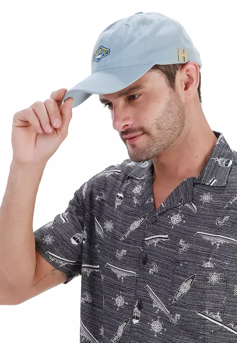 Jahari Aksesoris Fashion Pria Wanita Topi Baseball Kasual Logo Grateful Resizable Strap Material Cotton ORIGINAL - Blue