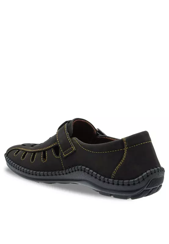 Faux Suede Velcro Fasten Casual Sandals