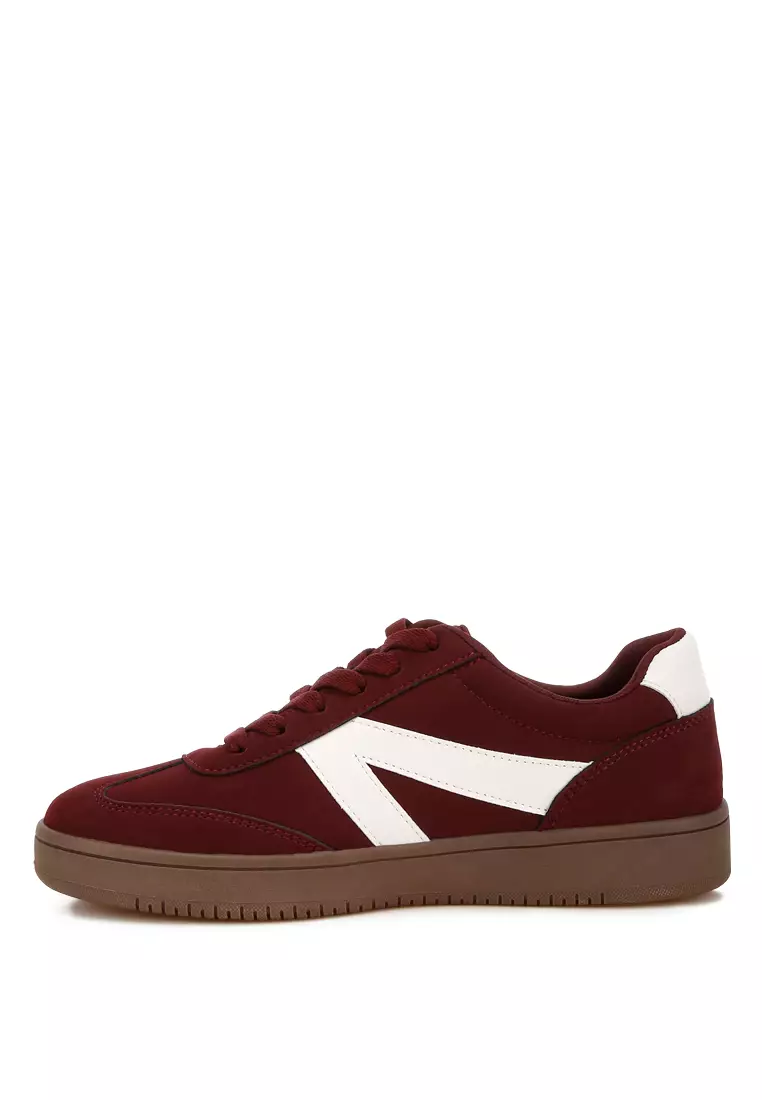 Buy London Rag Contrasting Patchwork Chunky Sneakers in Burgundy Online ...