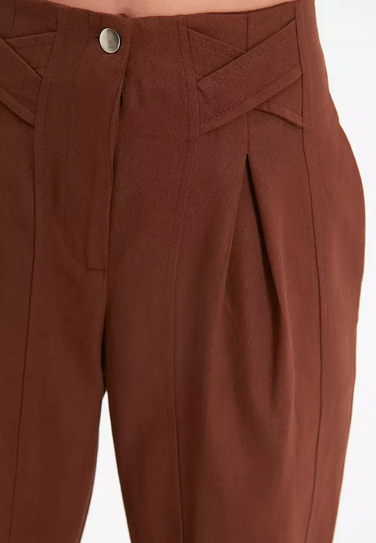 Cotton High Waist Trousers