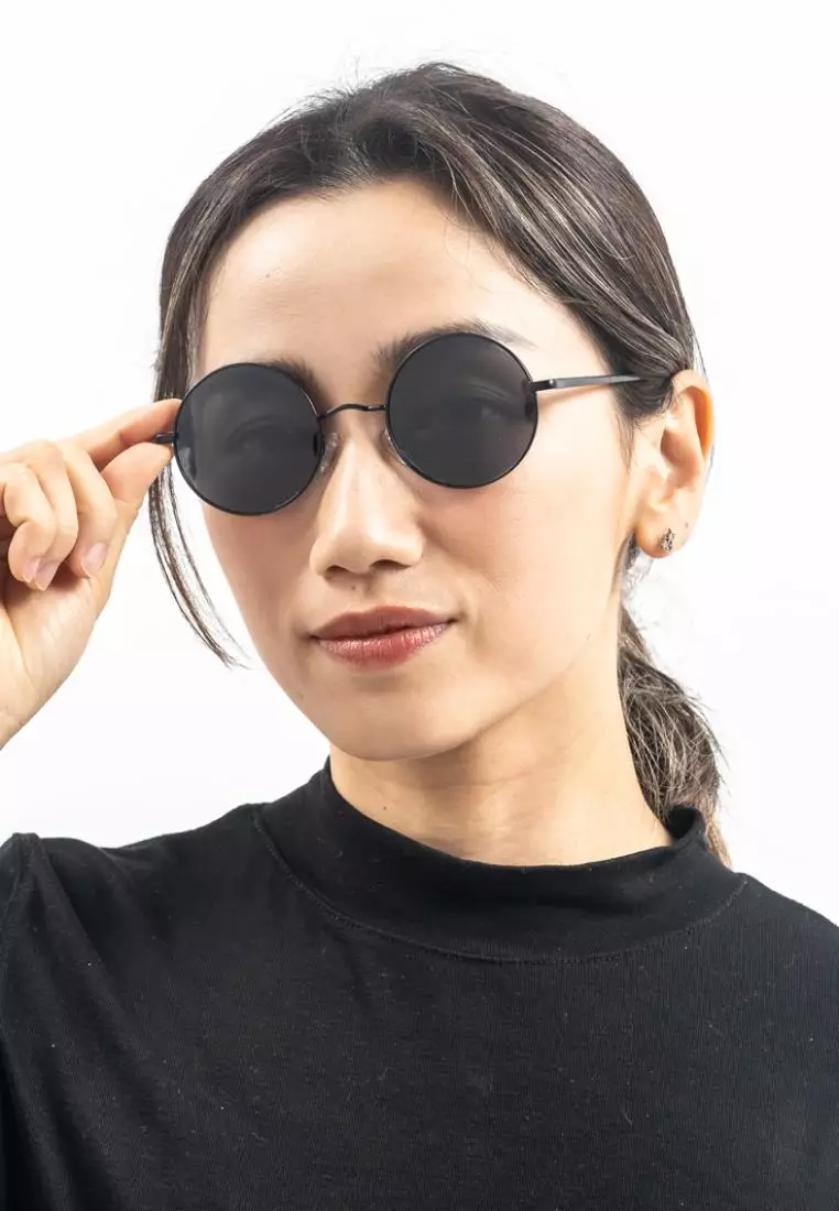 Round lens clearance sunglasses polarized