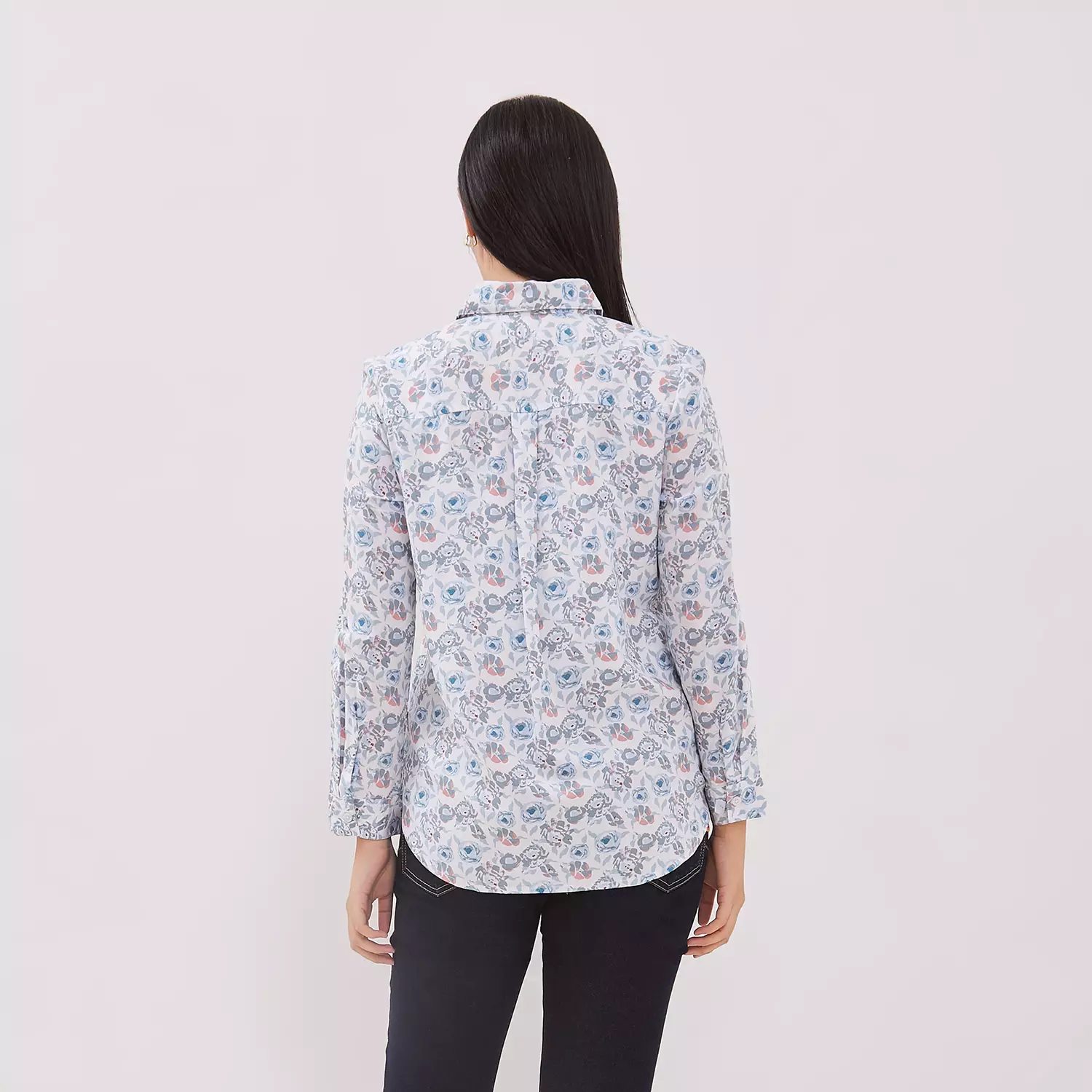 DUST Kemeja Flower Aster Biru Comfease (D.116465)