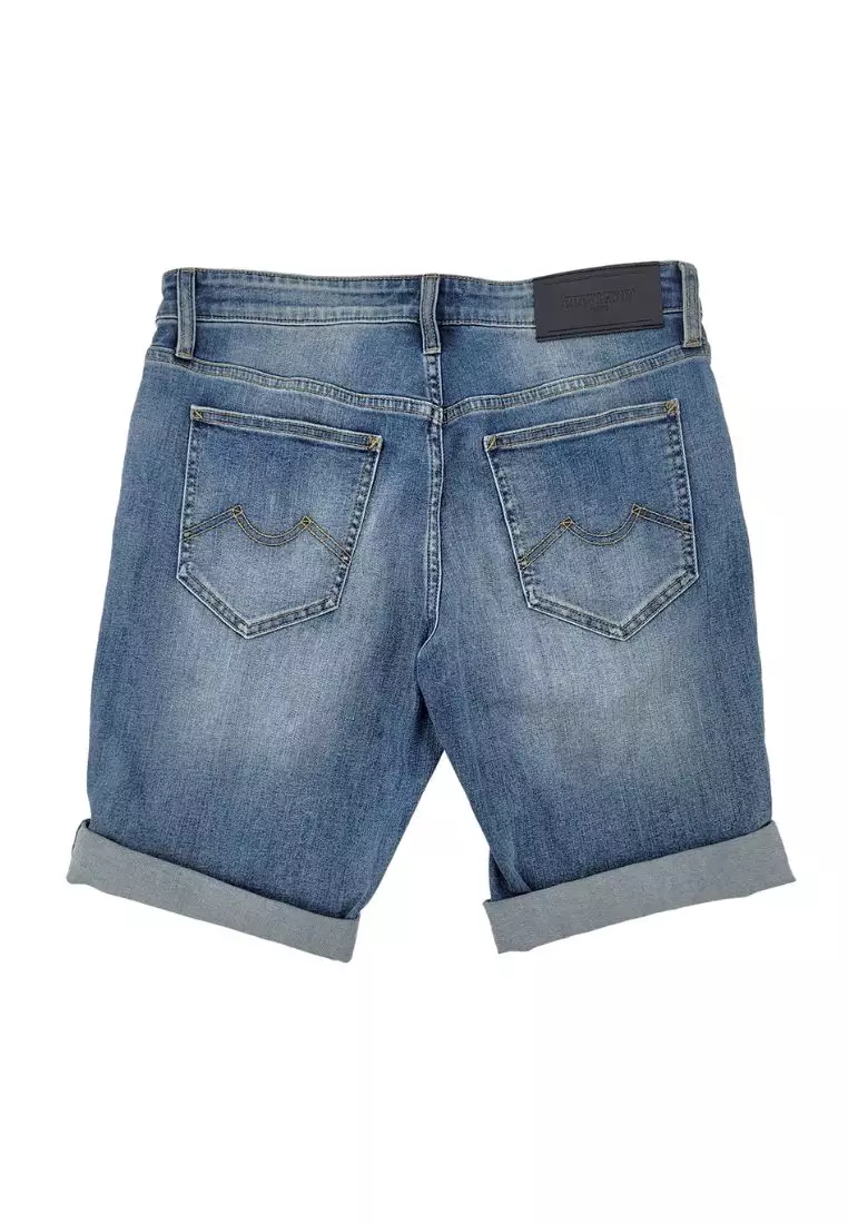 男裝修身短褲牛仔褲