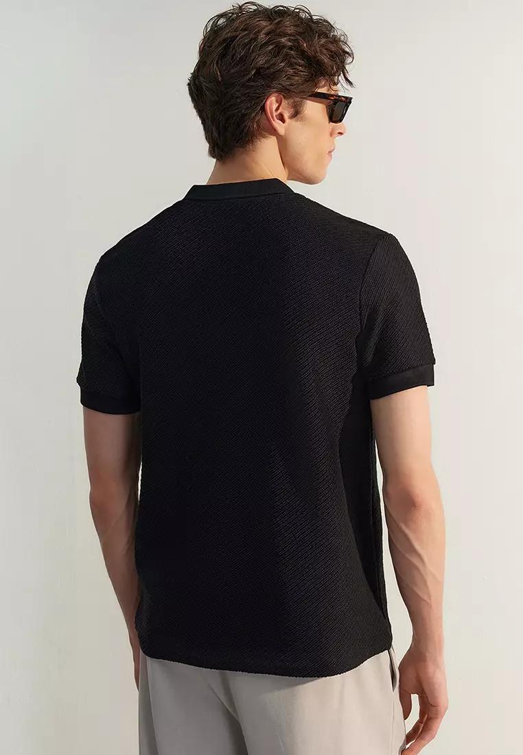 L.E Textured Polo Shirt
