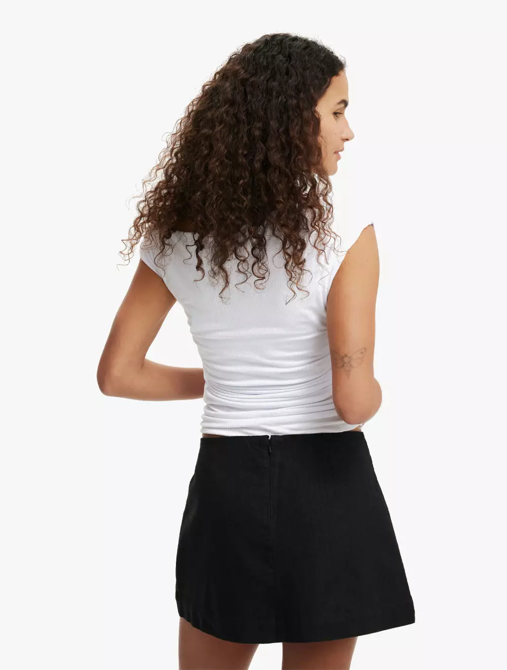 Cotton On -  Pakaian Wanita  - Sienna Linen Cotton Mini Skirt - Black
