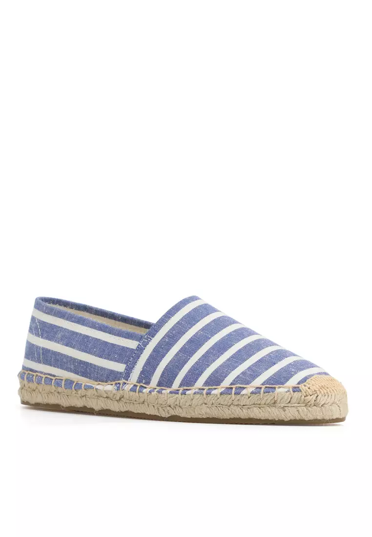 Contrast Stripes Canvas Espadrilles HB5